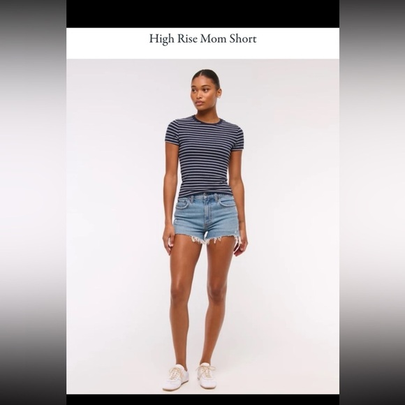 NWT Abercrombie & Fitch High Rise Mom Short
 size 35 or 20 - Picture 1 of 12